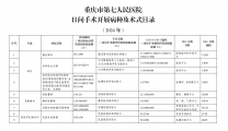 重庆市第七人民医院关于开展日间手术病种及术式的公示